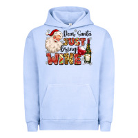 Pigment Grape Ice dear santa just bring wine Urban Hoodie - MaliasSmallBusiness