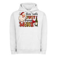 Pigment Lunar Rock dear santa just bring wine Urban Hoodie - MaliasSmallBusiness