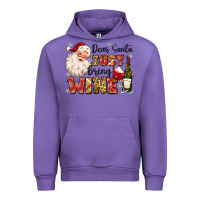 Tulip dear santa just bring wine Urban Hoodie - MaliasSmallBusiness