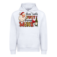 White dear santa just bring wine Urban Hoodie - MaliasSmallBusiness