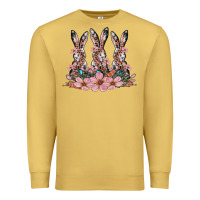 Antique Gold rabbits with blossom flower Premium Sweatshirt - Artiststas