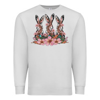 Dove Grey rabbits with blossom flower Premium Sweatshirt - Artiststas