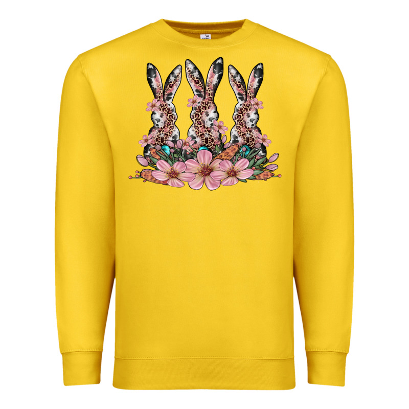 Rabbits With Blossom Flower Premium Sweatshirt by Artiststas | Teevron