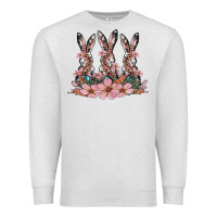 Oatmeal Heather rabbits with blossom flower Premium Sweatshirt - Artiststas