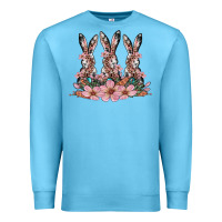 Ocean Blue rabbits with blossom flower Premium Sweatshirt - Artiststas