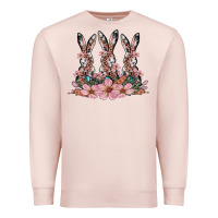 Pale Pink rabbits with blossom flower Premium Sweatshirt - Artiststas