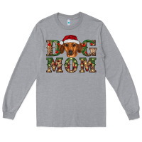 Heather Grey christmas dog mom dachshund Long Sleeve Tee - RanaPortraitStore