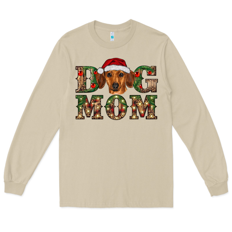 Christmas Dog Mom Dachshund Long Sleeve Tee by RanaPortraitStore | Teevron