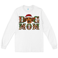White christmas dog mom dachshund Long Sleeve Tee - RanaPortraitStore