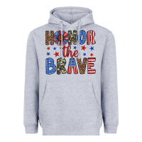 Heather Grey honor the brave Heavyweight Hoodie - Artiststas