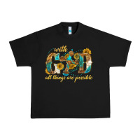 With God All Things Are Possible With Cross Urban Heavy Tee | Teevron