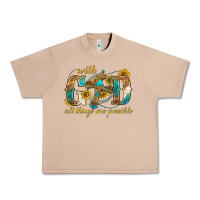 Burro with god all things are possible with cross Urban Heavy Tee - texasbilliewilder