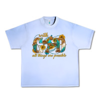 Grape Ice with god all things are possible with cross Urban Heavy Tee - texasbilliewilder