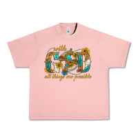 Salmon with god all things are possible with cross Urban Heavy Tee - texasbilliewilder