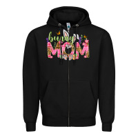 Black Bunny Mom Easter Day Zipper Hoodie - Neo Western