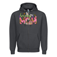 Smoke Bunny Mom Easter Day Zipper Hoodie - Neo Western