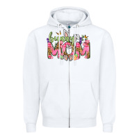 White Bunny Mom Easter Day Zipper Hoodie - Neo Western