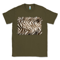 Army Green brown zebra pattern background Classic Tee - BarkalooDesign