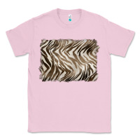 Bubblegum Pink brown zebra pattern background Classic Tee - BarkalooDesign