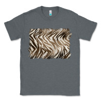 Charcoal Heather brown zebra pattern background Classic Tee - BarkalooDesign