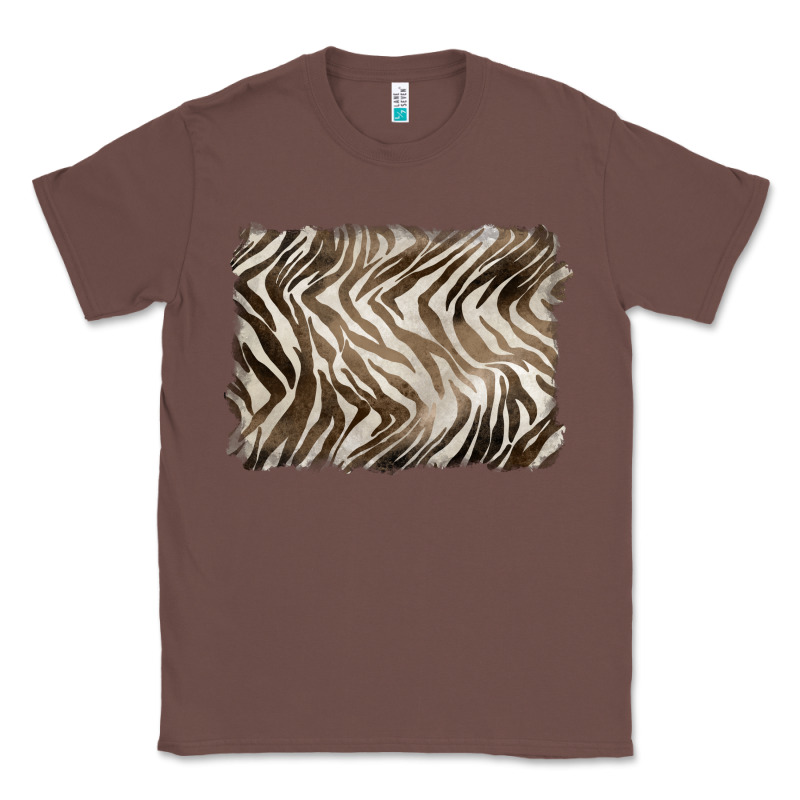 Brown Zebra Pattern Background Classic Tee by BarkalooDesign | Teevron