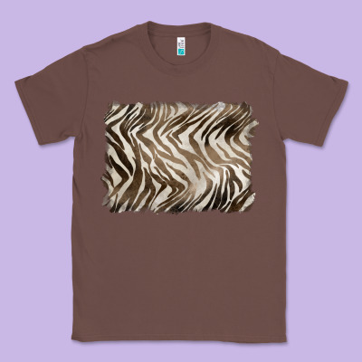 Brown Zebra Pattern Background Classic Tee Designed By Barkaloodesign