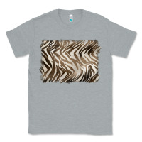 Heather Grey brown zebra pattern background Classic Tee - BarkalooDesign