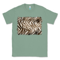 Sage brown zebra pattern background Classic Tee - BarkalooDesign