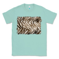 Seafoam brown zebra pattern background Classic Tee - BarkalooDesign
