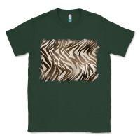 Sports Green brown zebra pattern background Classic Tee - BarkalooDesign