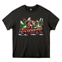 Asphalt festive farm animal christmas truck Heavy Core Tee - CowhideDigitalArt