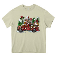 Mossy festive farm animal christmas truck Heavy Core Tee - CowhideDigitalArt