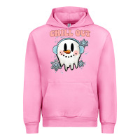 Fuchsia Pink chill out christmas snowman Urban Hoodie - MaliasSmallBusiness