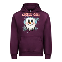 Mauve Wine chill out christmas snowman Urban Hoodie - MaliasSmallBusiness