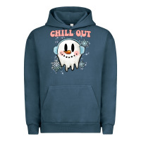 Pigment Midnight Navy chill out christmas snowman Urban Hoodie - MaliasSmallBusiness