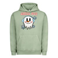 Pigment Oil Green chill out christmas snowman Urban Hoodie - MaliasSmallBusiness
