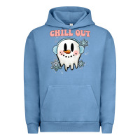 Pigment Pebble Blue chill out christmas snowman Urban Hoodie - MaliasSmallBusiness