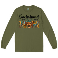 Army Green western dachshund mom Long Sleeve Tee - RanaPortraitStore