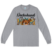 Heather Grey western dachshund mom Long Sleeve Tee - RanaPortraitStore
