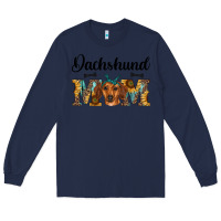 Navy western dachshund mom Long Sleeve Tee - RanaPortraitStore