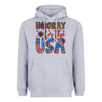 Heather Grey hooray for the usa Heavyweight Hoodie - Artiststas