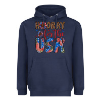 Navy hooray for the usa Heavyweight Hoodie - Artiststas
