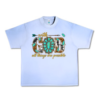 Grape Ice with god all things are possible with gemstone Urban Heavy Tee - texasbilliewilder