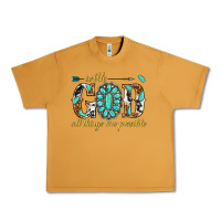 Peanut Butter with god all things are possible with gemstone Urban Heavy Tee - texasbilliewilder