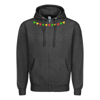 Charcoal Heather mexican flags Zipper Hoodie - FaDigitalArtStudio