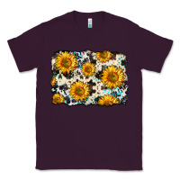 Plum cowhide sunflower pattern Classic Tee - Zillion Design Studio