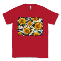 Red cowhide sunflower pattern Classic Tee - Zillion Design Studio