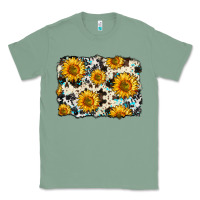 Sage cowhide sunflower pattern Classic Tee - Zillion Design Studio