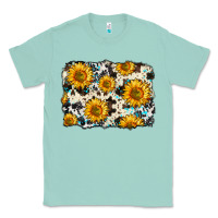 Seafoam cowhide sunflower pattern Classic Tee - Zillion Design Studio