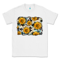 White cowhide sunflower pattern Classic Tee - Zillion Design Studio